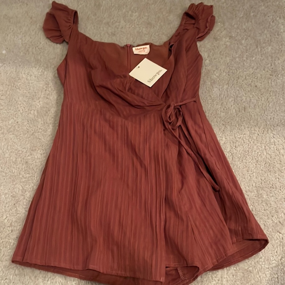 showpo burnt orange romper